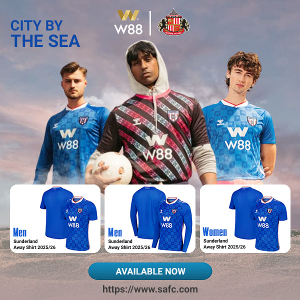 Sunderland x W88 Away Jersey 2025-26